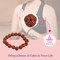 5 Mukhi Rudraksha Bracelet Suitable for Yoga, Meditation 5 Face Nepali Panchmukhi Rudraksh Natural Healing Round Bead Stretchable Elastic Bracelet Daily Fashion Wear Men (8.5 Mm)